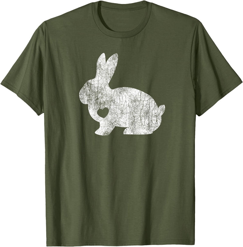 Love Bunny Rabbit Lover Animal Pet Owner Easter Gift T-Shirt in Olive Green