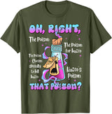 Funny Drink Me Poison Halloween Costume Vintage Oh Right That Poison Llama Halloween T-Shirt - Olive Green