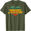 Just for Mom Mama Bear Four Cubs Shirt Retr Heart Mothers Day Gift T-Shirt - Olive Green