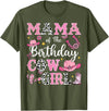 Birthday Girl CowGirl Matching Family Mama Of The Birthday Cow-Girl Rodeo Cow Girl Birthday T-Shirt - Olive Green