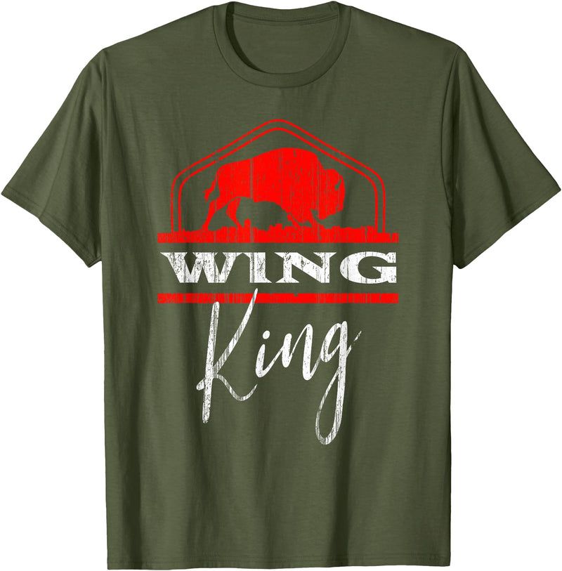 Nickel City Tailgate Gear Buffalo Wing King Legend T-Shirt - Olive Green