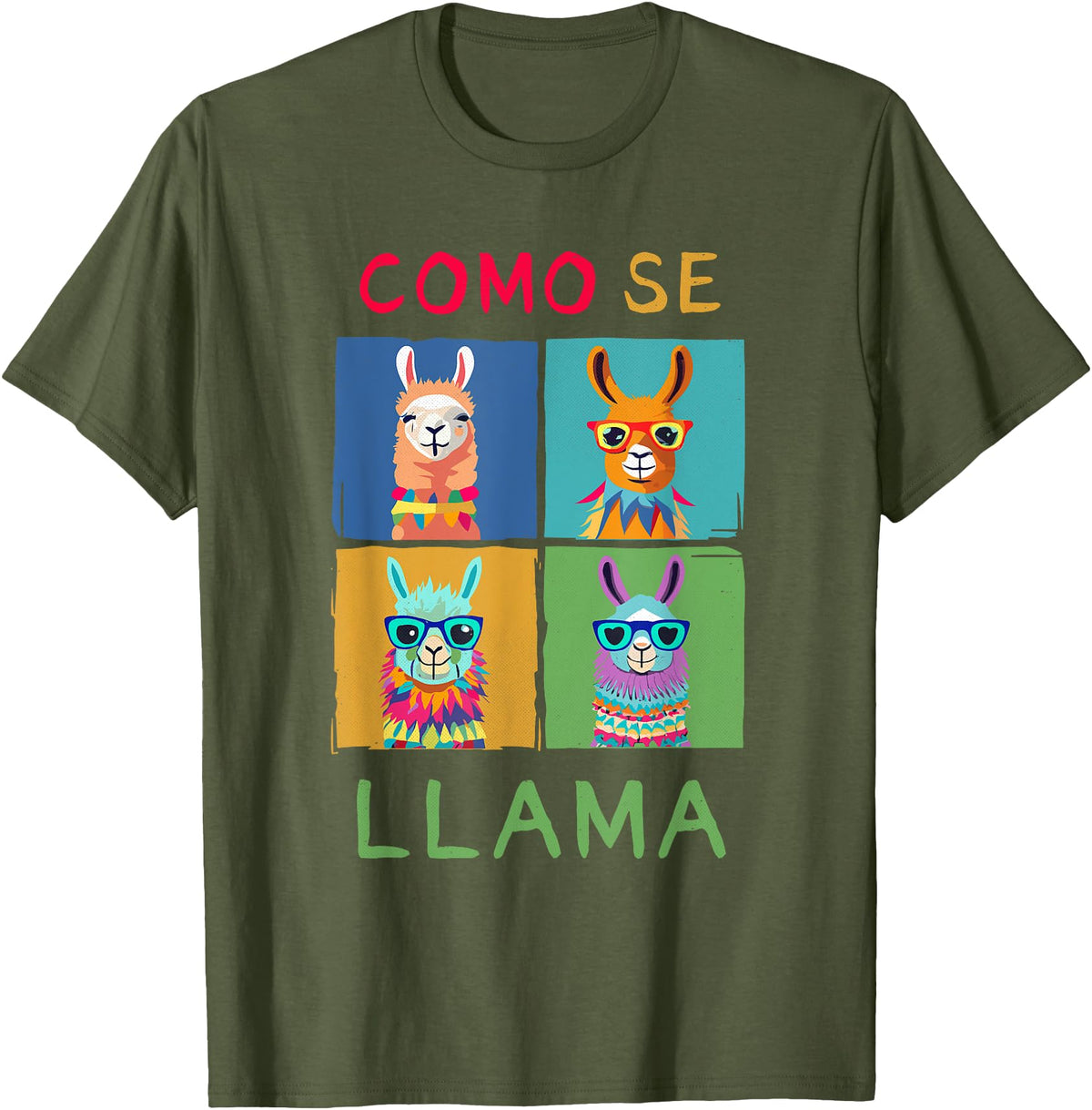 Como se LLAMA Shirts Funny Como Se LLAMA Animal for LLAMA Lovers T-Shirt - Olive Green