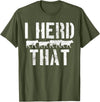 Daneisyista Vintage Cow Beef Butcher Farmer Gift T-Shirt - Olive Green