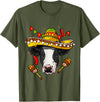 Wowsome! Cinco de Mayo Cow Mexican Lover Sombrero Cow T-Shirt - Olive Green