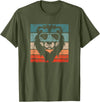 Lion Accessories & Clothing Gifts Women Men Kids Lion Retro Style Vintage T-Shirt - Olive Green