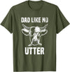 Lustige Kühe Bauernhof Papa Farming Leben Kuh Papa wie Keine Utter Funny Father's Day Animal Word Game T-Shirt - Olive Green