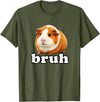 Guinea Pig Rodent Kids Animal Lover Farm Pets Cute Guinea Pig Bruh Cute Rodent Kids Animal Lover Funny T-Shirt - Olive Green