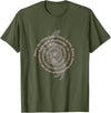 Down the Rabbit Hole. Alice in Wonderland T-Shirt in Olive Green