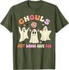 Groovy Ghosts Just Wanna Have Fun Funny Halloween T-Shirt - Olive Green