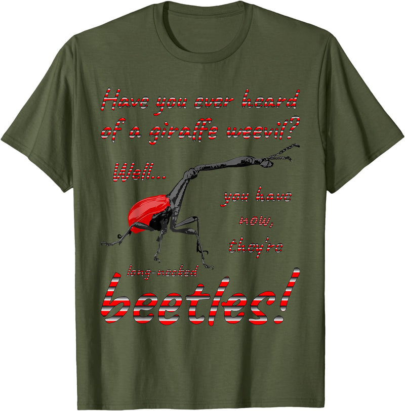 ETCreations Giraffe Weevil T-Shirt - Olive Green