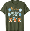 Balloons Birthday Party Matching Family Tee Birthday Bear Grandma Mimi Of The Birthday Boy T-Shirt - Olive Green