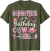 Birthday Girl CowGirl Matching Family GodMother Of The Birthday Cow-Girl Rodeo Cow Girl Birthday T-Shirt - Olive Green