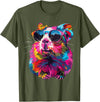 Guinea Pig Lover Designs Sunglasses Guinea Pig Lovers Design Pop Art Funny Guinea Pig T-Shirt - Olive Green