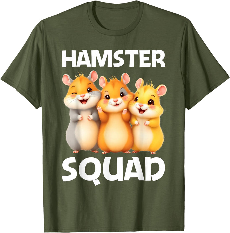 Cute Hamster Design for Men Women Kids Dwarf Hamster Lovers T-Shirt - Olive Green