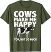 Cow Gift Cow Lover Accessories Cattle Farmer Stuff Cool Cow Art For Men Women Cow Farmer Dairy Cows Farm Animal T-Shirt -