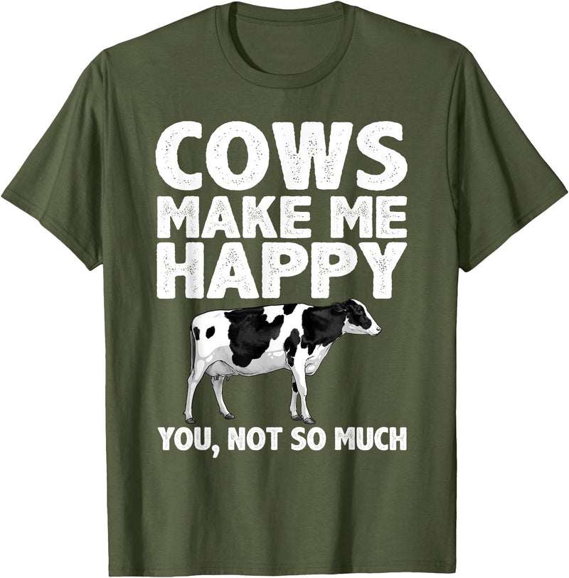 Cow Gift Cow Lover Accessories Cattle Farmer Stuff Cool Cow Art For Men Women Cow Farmer Dairy Cows Farm Animal T-Shirt -