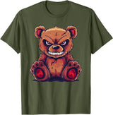 Grumpy Angry Teddy Bear Face T-Shirt