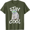 Funny Polar Bear Shirts Stay Cool - Polar Bear Cub Wildlife Zoo Animal Lover T-Shirt - Olive Green