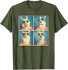 Tie-Dye Animal Groovy Llama Lover Men Women Kids Colorful Hippie Llama Wearing Tie Dye Llama Lovers T-Shirt - Olive Green