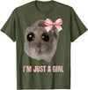 I'm Just a Girl Hamster FUNNY T-Shirt - Olive Green