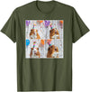 Animal Photobooth Love Guinea Pigs Men Women Kids Funny Guinea Pig Face Pet Cavy Mom Guinea Pig Birthday T-Shirt - Olive Green