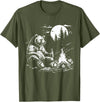 Camping Grizzly Bear Camping Bear Drinking Beer Hiking Nature Funny Grizzly Bear T-Shirt - Olive Green