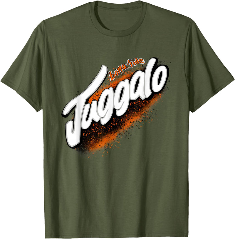 Juggalo Halloween Juggaooze Design Monster Splash Graffiti T-Shirt - Olive Green