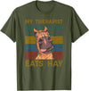 Pony Gallop Lover Horseback Horses Mein Therapeut Eats Hay Rider Riding Farm Horse Riding T-Shirt - Olive Green