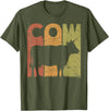 Cow Farming Vintage Cow Lover Retro Designs. Cow Vintage Cow Farmer Retro Dairy Farmer T-Shirt - Olive Green