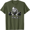 Strong Guinea Pig Lifting Fitness Workout Cool Muscular Guinea Pig Bodybuilder Fitness Power Gym T-Shirt - Olive Green