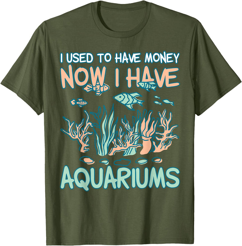 Aquarianer Zierfische Aquarien Aquarium fish-keeping T-Shirt - Olive Green