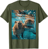 Funny Graphic Capybara Gift Ideas Funny Graphic Capybara T-Shirt - Olive Green