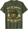 Bear Camp Trekkers Funny Hiking Bear Out of Breath Joke T-Shirt - Olive Green