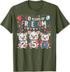 250th Patriotic 250 Years of Freedom 250th America Funny Pigs Patriotic 250 Years of Freedom T-Shirt - Olive Green