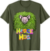 Wild Critter Lover Fun Farmer Combination Tees Hedge Hog Funny Hedgehog Pun Cute Animal How I Roll Pig Farm T-Shirt - Olive Green