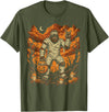 Halloween Shirts For Women Men Kids Boys Girls Halloween Mummy Bigfoot Rock Sasquatch Costume Men Boys Kids T-Shirt - Olive