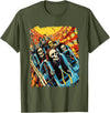 Amortuus Skeleton Roller Coaster T-Shirt - Olive Green
