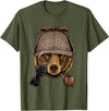 Wowsome! Bear Detective Wildlife Bear Animal Lover T-Shirt - Olive Green