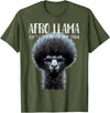 Llama Corner Afro Llama Ain't Got Time for Your Drama - Llama Gift T-Shirt - Olive Green