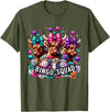 Highland Cow Bingo Player Gambler Lottery Player Highland Cow Bingo Squad Player Gambler Lottery Game Lovers T-Shirt - Olive