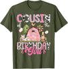 Famer Pink Cow Birthday Matching Tees Cousin Of The Birthday Girl 1St Birthday Pink Cow Farm T-Shirt - Olive Green