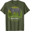 Black Angus Rancher Co. Black Angus Rancher Cow Meat Steak Cattle Bull Farmer Fun T-Shirt - Olive Green