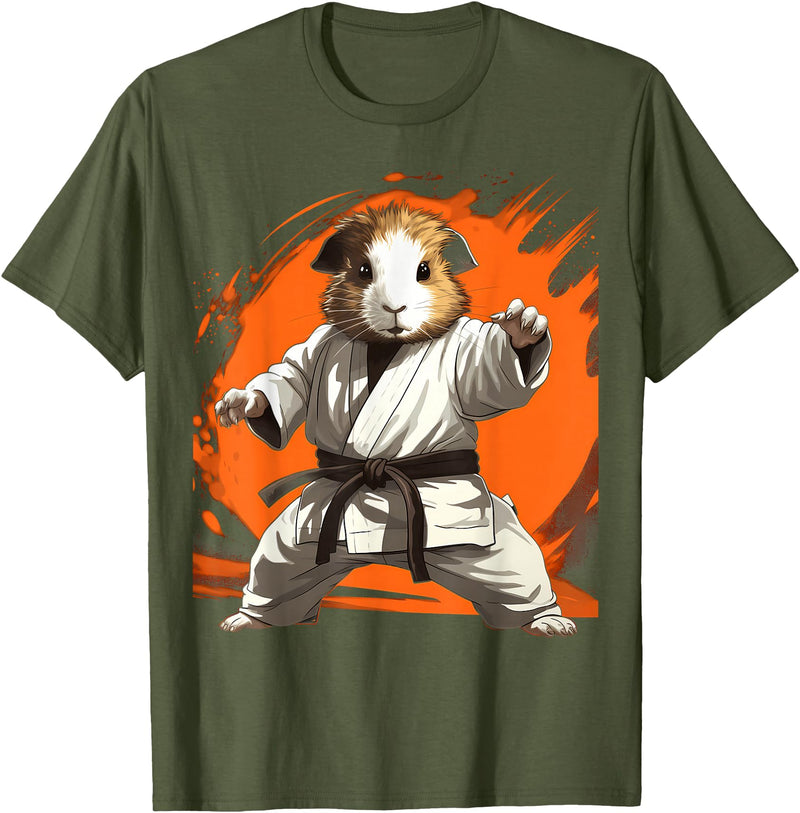 Guinea Pig Martial Arts MMA Guinea Pig Karate T-Shirt - Olive Green