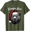 Family Matching Christmas Bear Outfits for Family Grandpa Bear Christmas Red Buffalo Family Matching Christmas T-Shirt - Olive Green