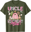 Famer Pink Cow Birthday Matching Tees Uncle Of The Birthday Girl 1St Birthday Pink Cow Farm T-Shirt - Olive Green