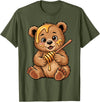 Funny bear design for kids men women Cute Bear Design for Bear Lover and Bear T-Shirt - Olive Green