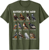 Bird Lover Hunters of the Wind Birds of Prey Falcon Owl Birding Raptors T-Shirt - Olive Green