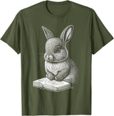 Bunny Lover Easter Rabbit Women Men Kids T-Shirt in Olive Green