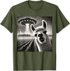 ÄLlamaAlpacaCo. Funny Llama Alpaca Selfie UFOs T-Shirt - Olive Green