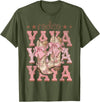 Country CowGirl Western Family Matching Rodeo Yaya Pink Boots Coquette Cow-Girl Birthday Party T-Shirt - Olive Green
